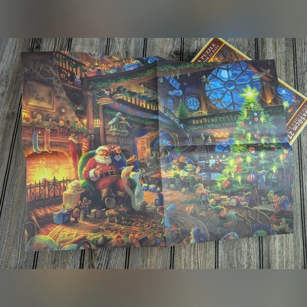 Advent Calendar Puzzle Set Santa At The North Pole Never Used